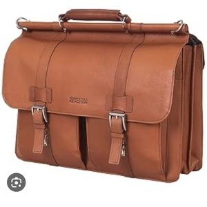 Kenneth Cole Columbian Leather 15” Messenger Style, Laptop/Portfolio